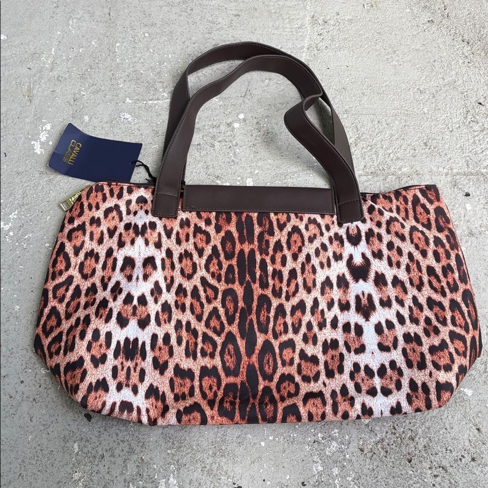 Cavalli class leopard print, medium size tote - image 4
